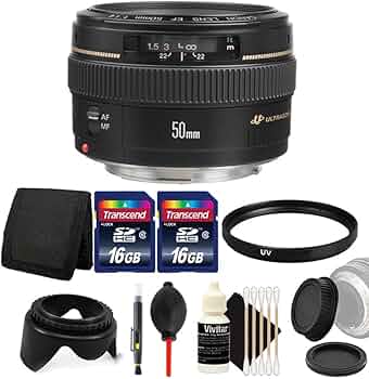 Amazon | Canon EF 50mm f/1.4 USMレンズ + 58mm UVフィルター + リア